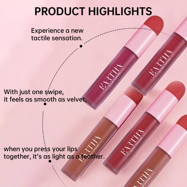 lip gloss-pink long-lasting without smudging misty velvet - Image 6