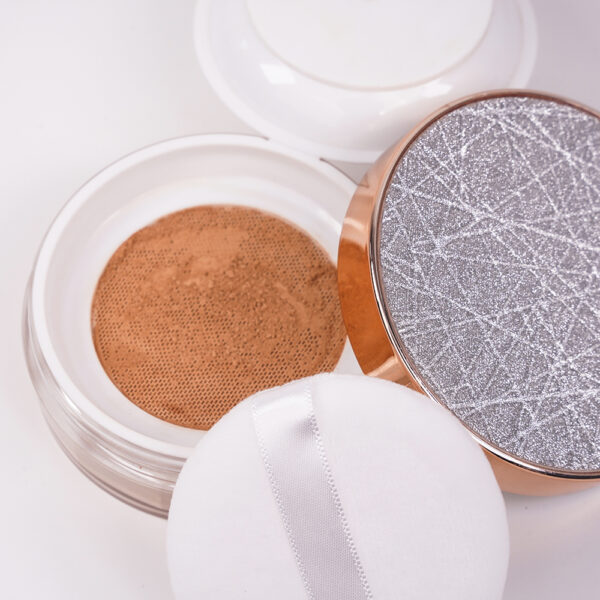 makeup powder,silver round container,oil control,matte