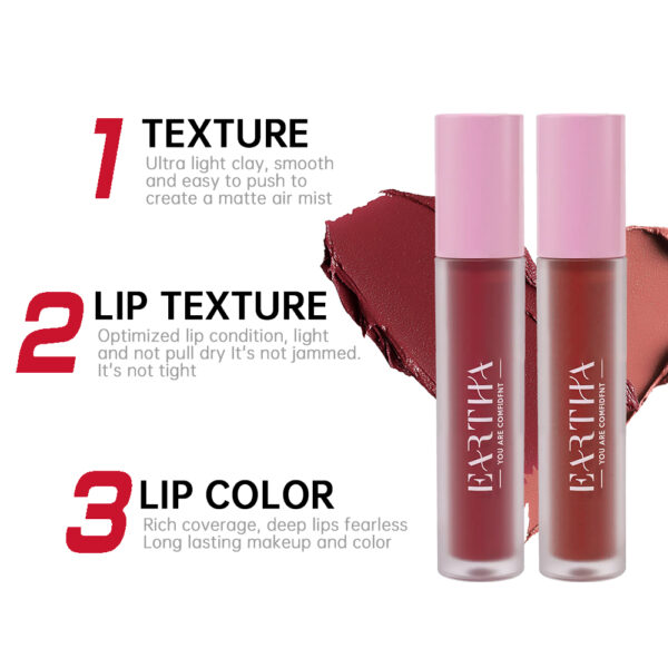 lip gloss-pink long-lasting without smudging misty velvet - Image 3