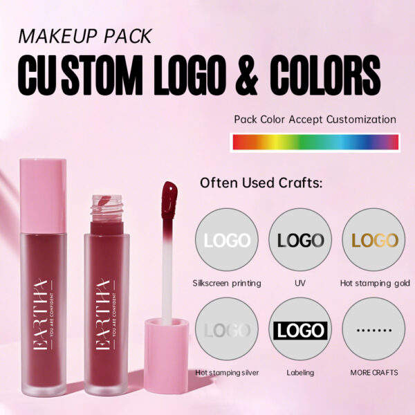 lip gloss-pink long-lasting without smudging misty velvet - Image 4