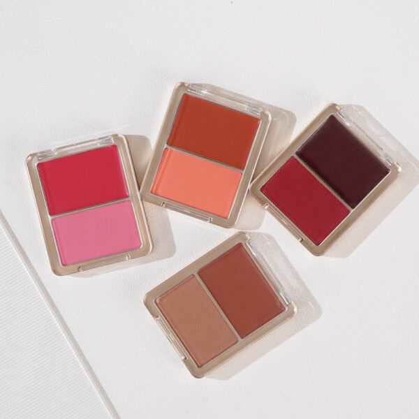 2 in 1 blush plate blush palette,Customizable, Highly pigmented, Vegan, Cruelty-free, Low MOQ, Easy to use