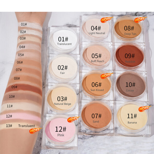 Rose gold, Luxurious, Oil control, Matte, Waterproof, Lightweight, Setting Powder - Image 3