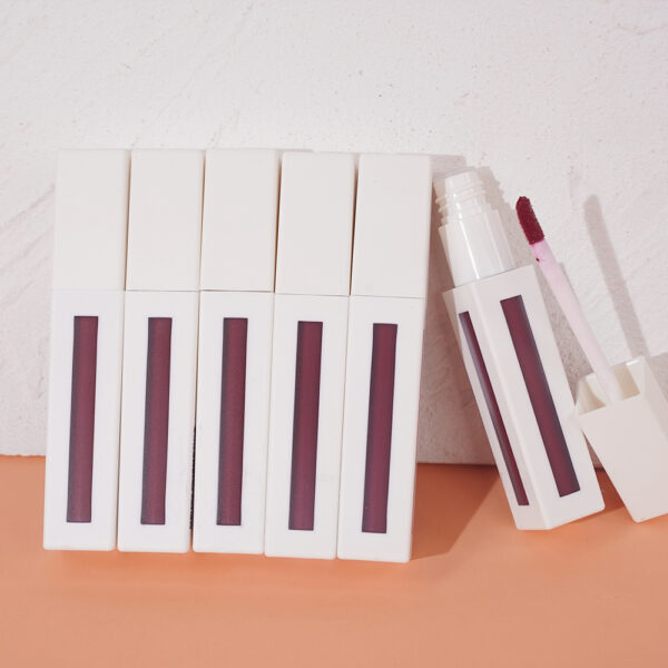 White square, matte, long-lasting, multiple colors, customized, waterproof lip glaze - Image 4