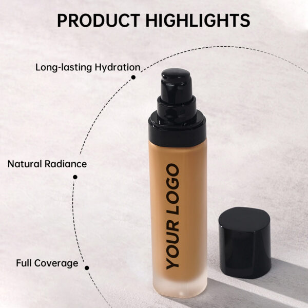 Black, Long-wear, Full coverage, Waterproof Liquid Foundation - Image 3