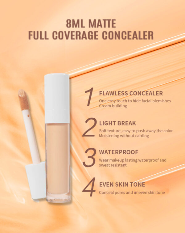 concealer-White, customized, various colors, long-lasting, matte - Image 3