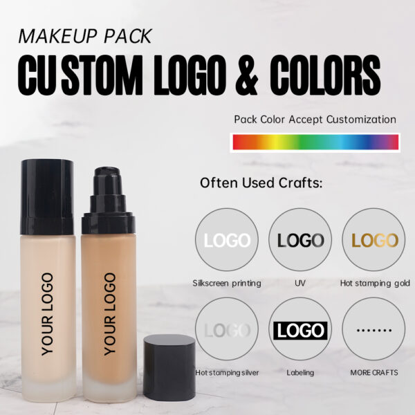 Black, Long-wear, Full coverage, Waterproof Liquid Foundation - Image 4