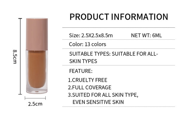 Mini size, portable, medium to full coverage, waterproof, long-lasting, concealer - Image 6