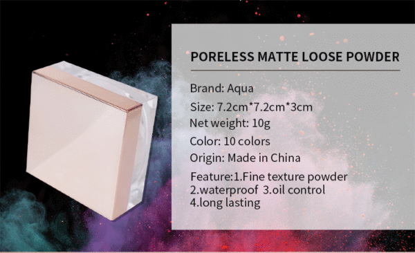 Rose gold, Luxurious, Oil control, Matte, Waterproof, Lightweight, Setting Powder - Image 5