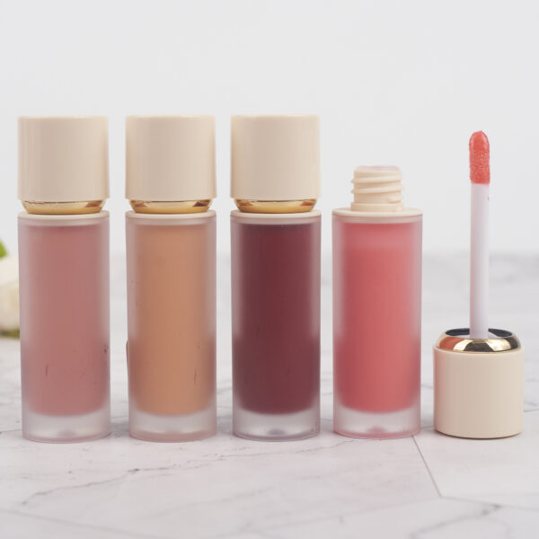 liquid lipstick-golden round beige container ,matte finish ,vegan ,crulty-free - Image 5