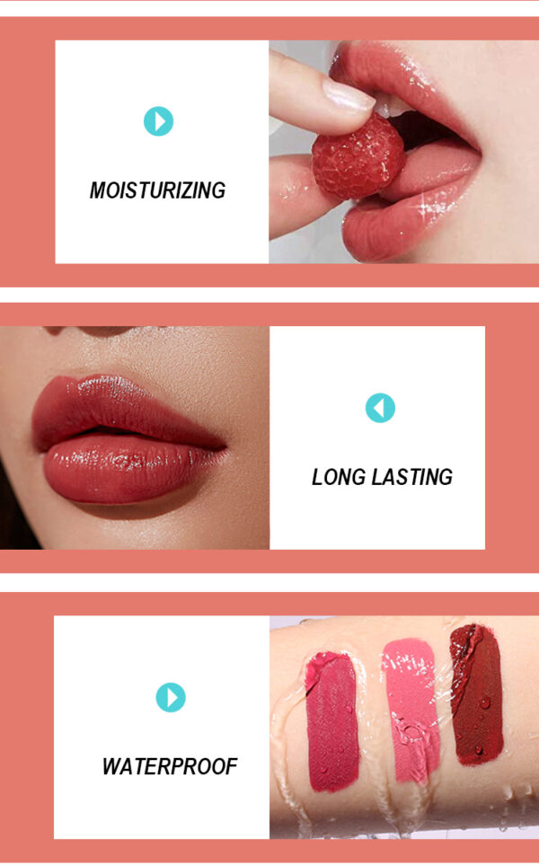liquid lipstick-black&white squre container ,matte finish ,low moq,high pigment,high quality - Image 7