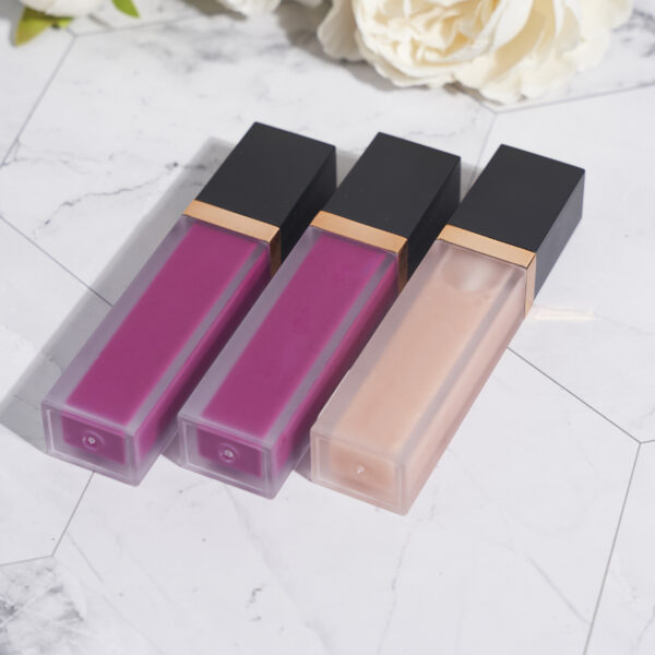 liquid lipstick-black&white squre container ,matte finish ,low moq,high pigment,high quality - Image 5
