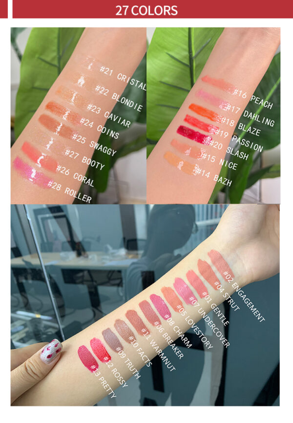 Black square, matte, long-lasting, high pigment, waterproof lip glaze - Image 6